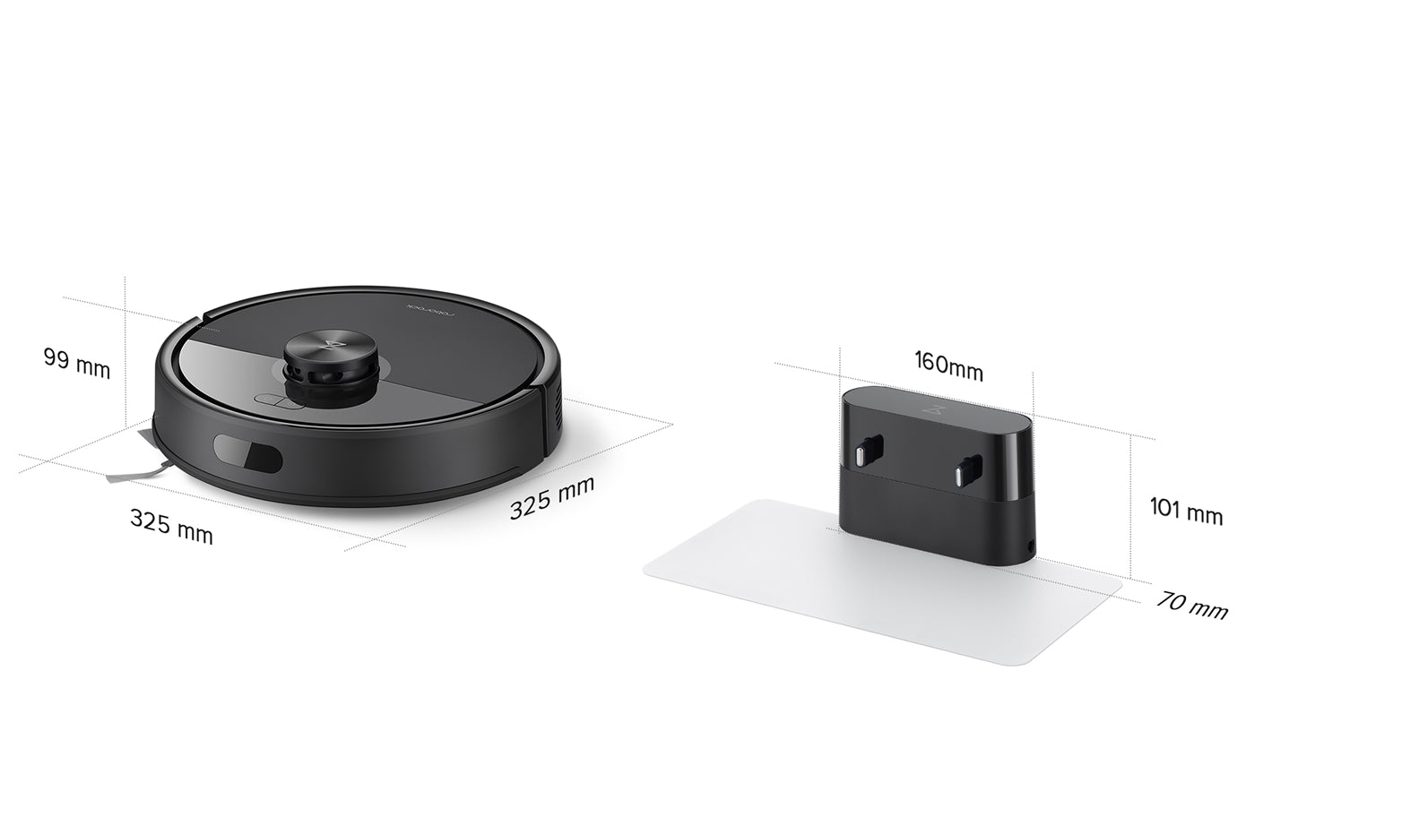 Roborock Q7 L5 / Roborock Q7 M5 Dimensions