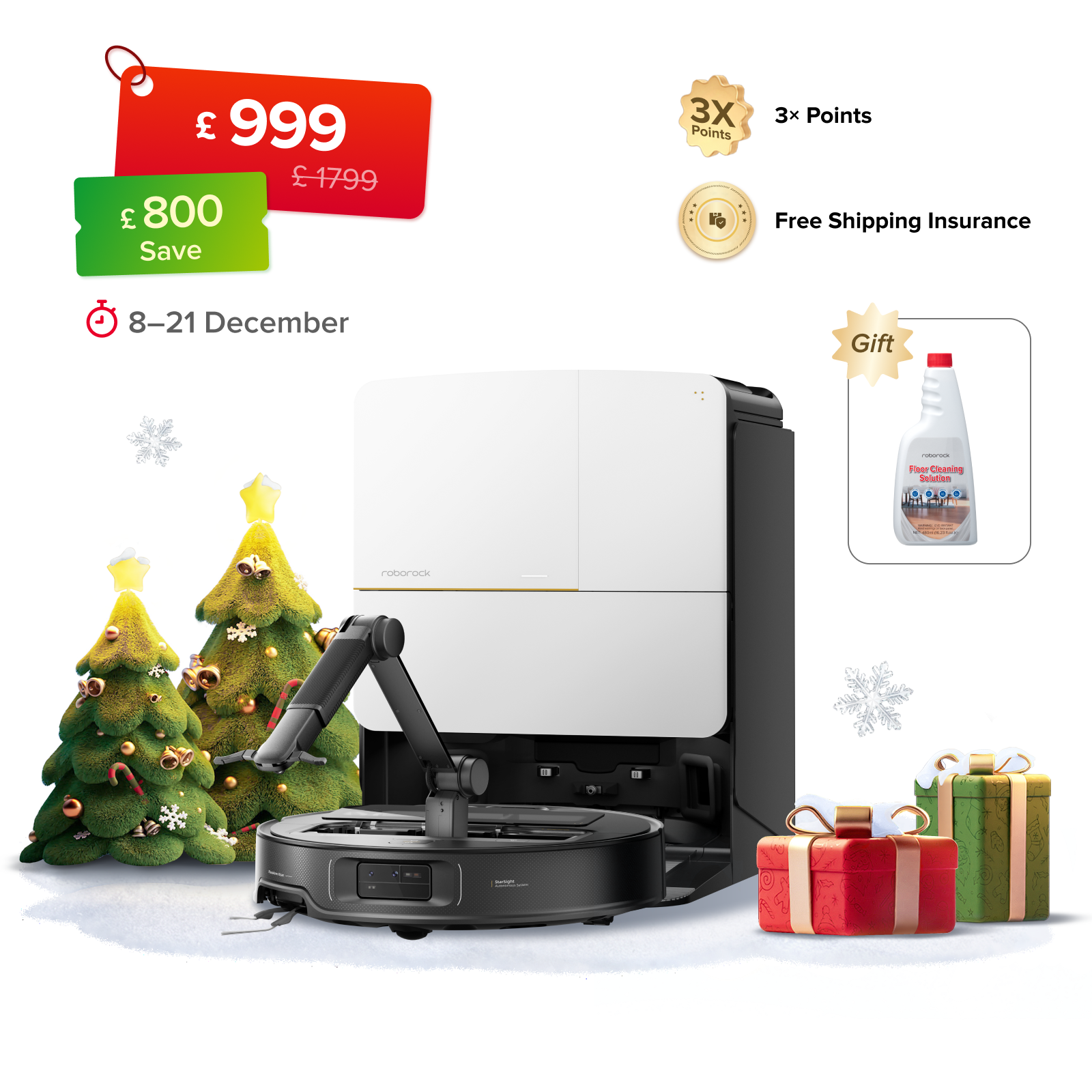 Roborock Saros Z70 Robot Vacuum with OmniGrip Mechanical Arm