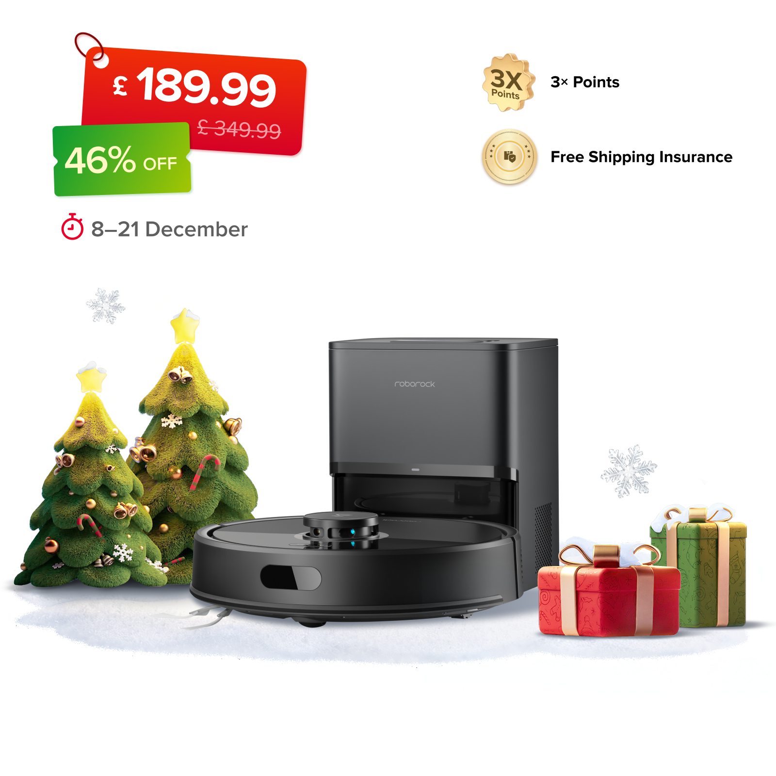 Roborock Q7 L5+ Robot Vacuum Cleaner with Auto-Empty Dock, 8000Pa Suction and Dual Anti-Tangle System