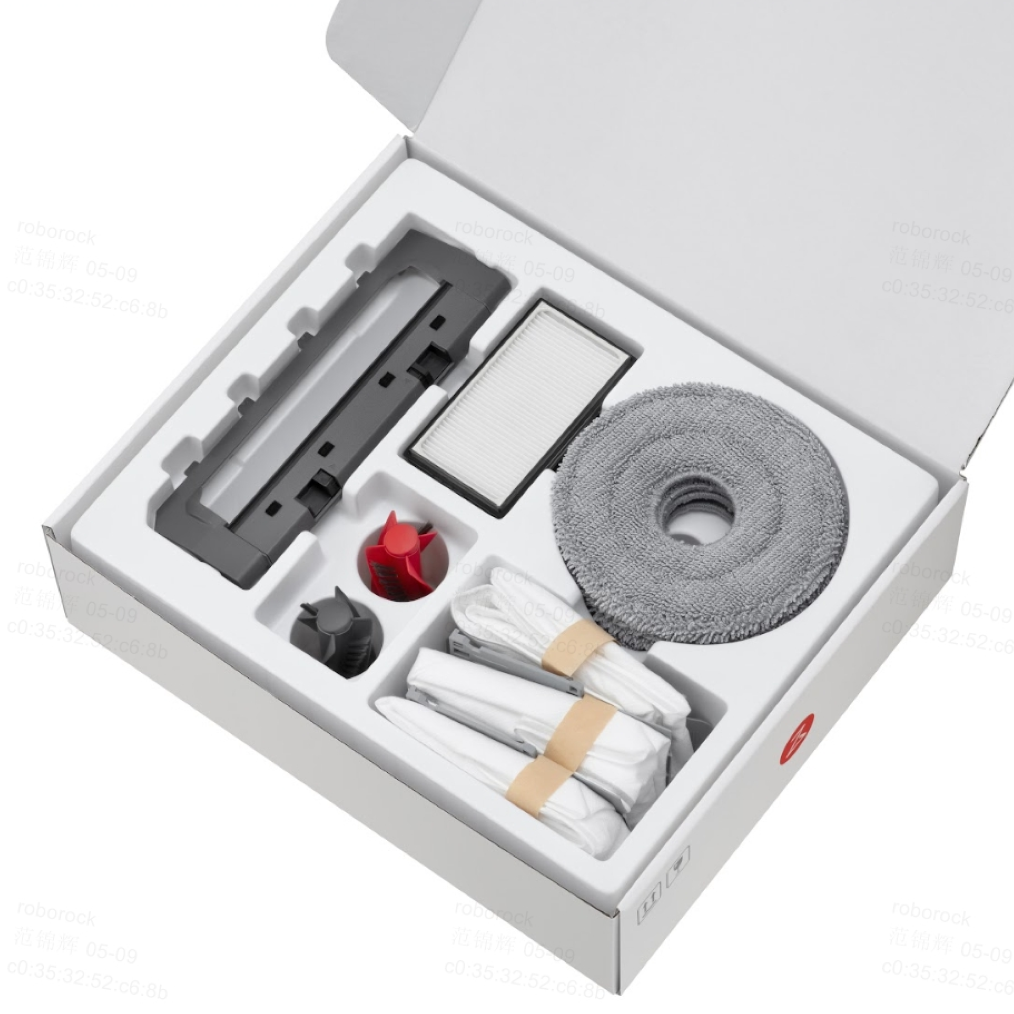 Roborock Accessory Pack for Saros 20 – Includes 4 Mop Cloths, 3 Dust Bags, 2 Filters, 1 Main Brush Cover, 1 Main Brush and 2 Side Brushes
